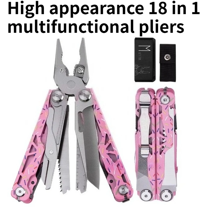 

Многофункциональные складные плоскогубцы 18-в-1 из нержавеющей стали с керамическим покрытием для наружных работ, высокопрочные