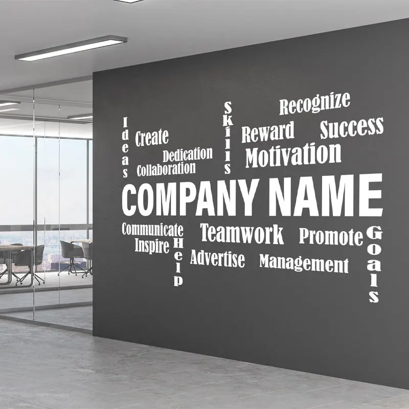 

Customizable Company Name Wall Sticker Vinyl Interior Office Decor, Motivational, Letter Sign for Workplace Business Decals Q150