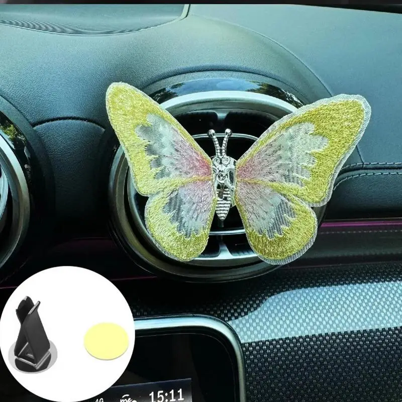 Car Vent Butterfly Creative Moving Butterfly Ornament For Center Console Car Refreshing Ornament That Spreads Aroma And