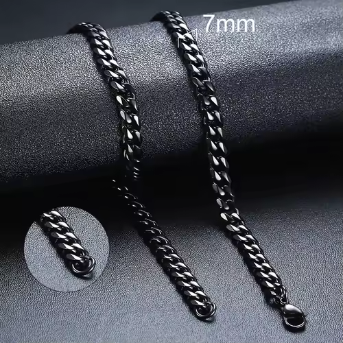 Vnox Cuban Chain Necklace for Men Women,Basic Punk Stainless Steel Curb Link Chain Chokers,Vintage Gold Color Solid Metal Collar - Image 23