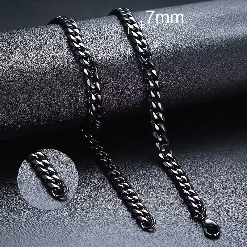 Vnox Cuban Chain Necklace for Men Women,Basic Punk Stainless Steel Curb Link Chain Chokers,Vintage Gold Color Solid Metal Collar - Image 23