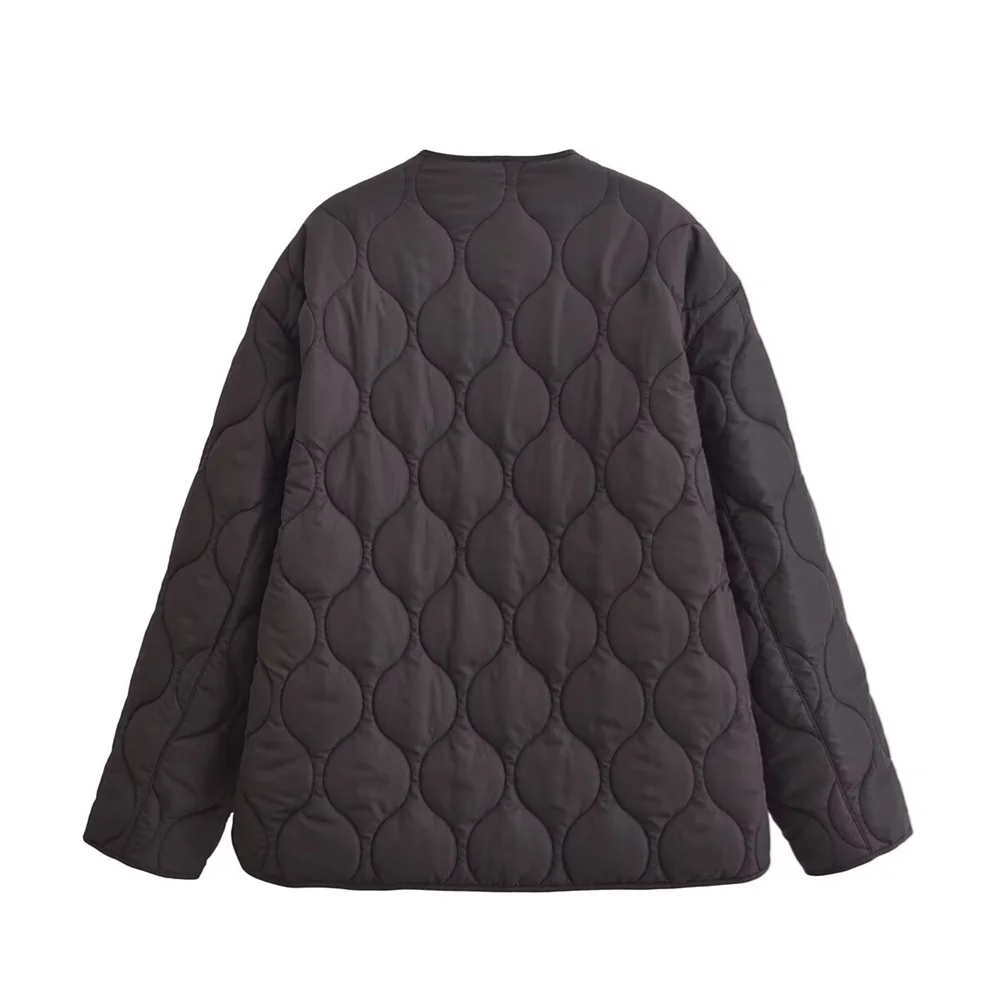 PB&ZA2024 autumn new women\'s clothing style simple and lazy butterfly bow decoration lace up long sleeved cotton jacket