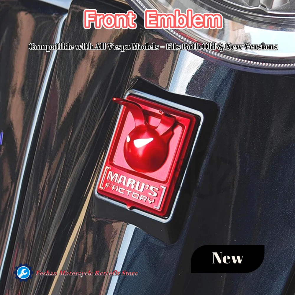 For All Vespa Models GTS GTV 300 Sprint Primavera LX 50 150 250 New Motorcycle Modifications Accessories Front Emblem