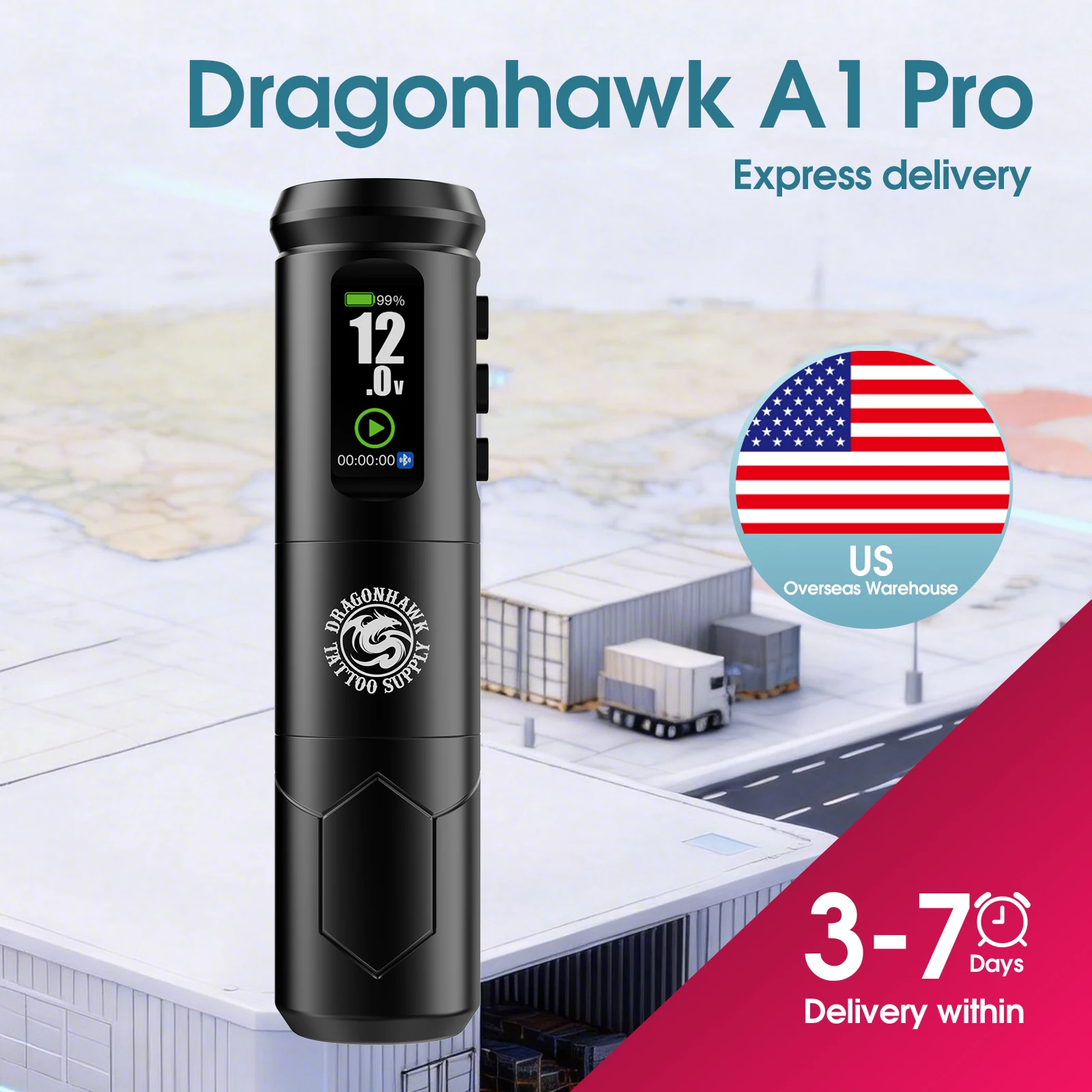 

Беспроводная тату-машинка Dragonhawk A1 Pro, полный комплект, ход 4,0 мм, аккумулятор 2000 мАч с профессиональными иглами-картриджами, портативный для начинающих