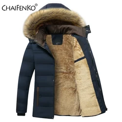 Men Parka Winter New Windproof Fleece Warm Thick Jacket Coat Men Fashion Hooded Fur Collar Jacket Classic Casual Parka Men