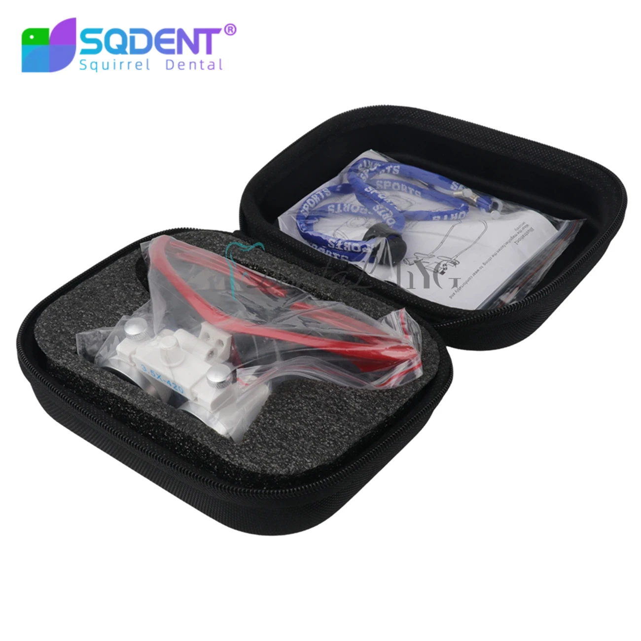 SQDENT3.5X/2.5X Magnification Binocular Dental Loupe Surgery Surgical Magnifier Medical Operation Loupes Without Battery