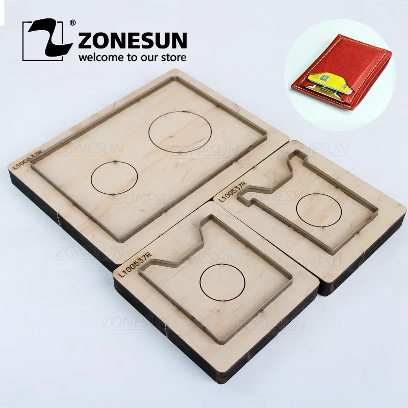ZONESUN Slim Pocket Wallet Japan Steel Blade Cut Dies/Leather Punching Tool/Handicraft Leather Stitch Tool