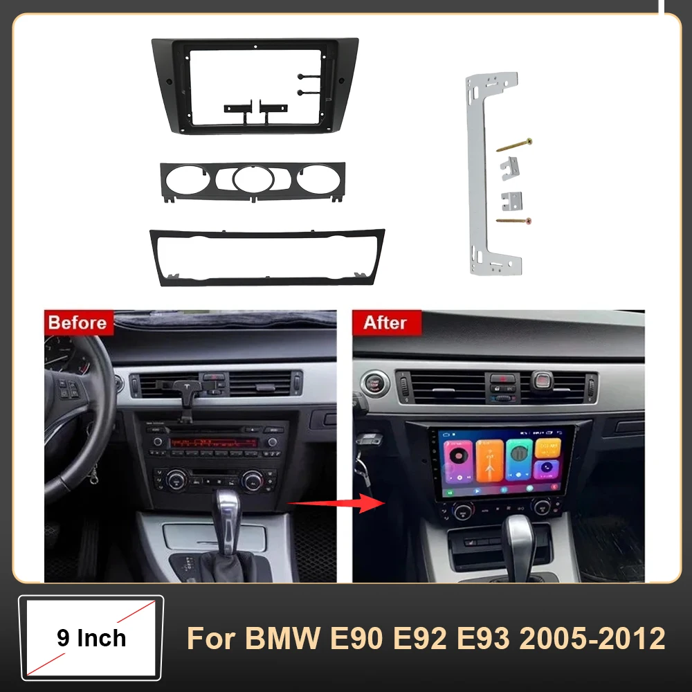 9 inch For BMW E90 E92 E93 2005-2012 Car Radio Android DVD Stereo Audio Screen Multimedia Video Player Frame Cable Harness view 5