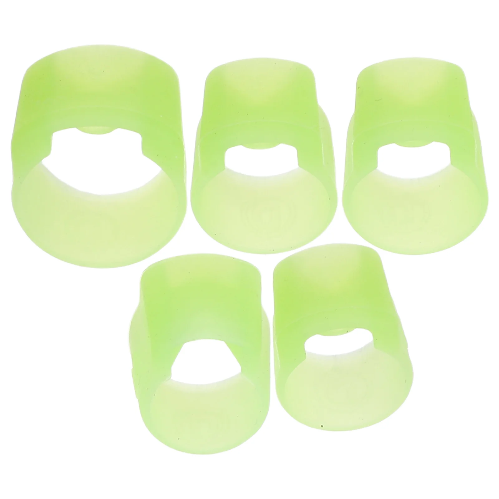 

5pcs Pipa Finger Protectors Silicone Guitar Finger Covers Fingertip Protection Caps Durable Comfortable For Beginner Practice