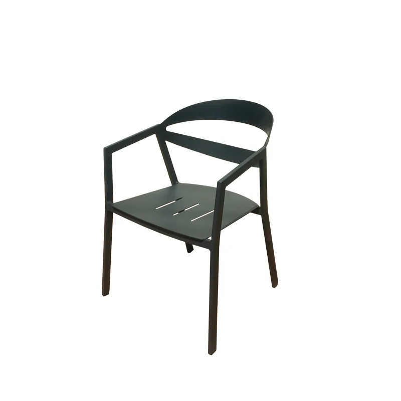 

Outdoor furniture Outdoor balcony Cafe Milk tea shop Table and chair restaurant Aluminum plate rock plate square table Water