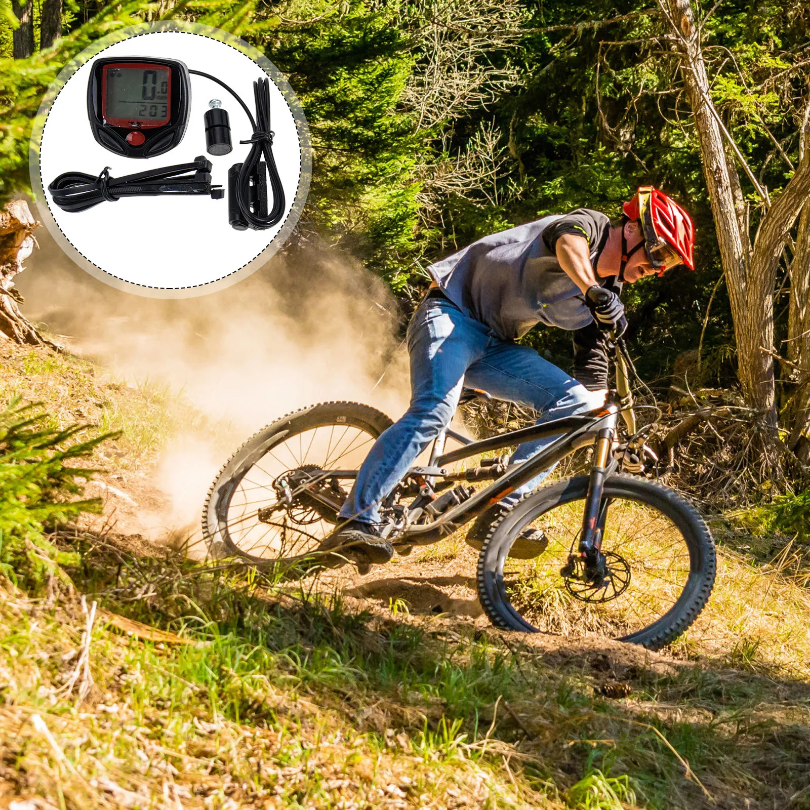 

1Set Bike Speedometer Portable Waterproof Cycling Speedometer for Mountain Bike Leisure Competition Cycling Accessories