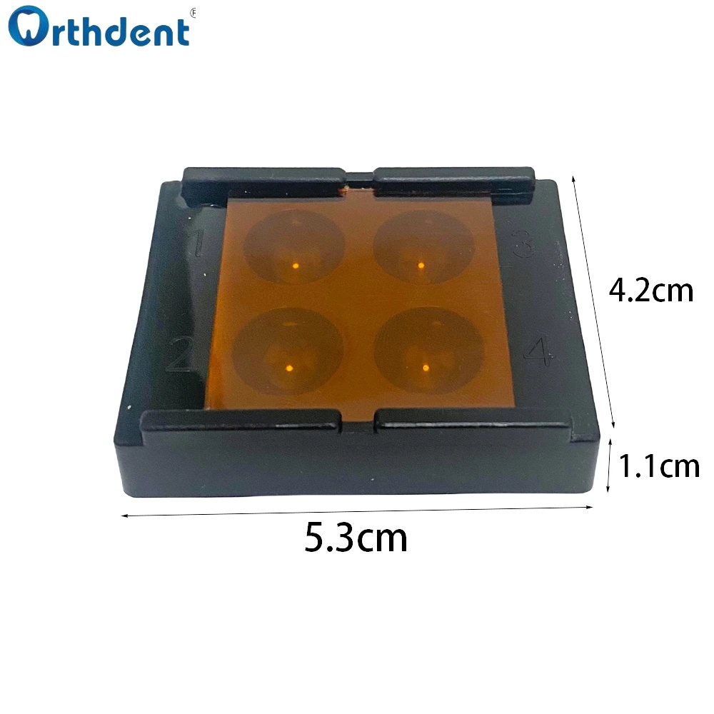1/2 szt. Podświetlana tablica do cieniowania zębów z 4 otworami zacieniowanie zębów podświetlana tablica żywica kompozytowa dobrze mieszająca się z