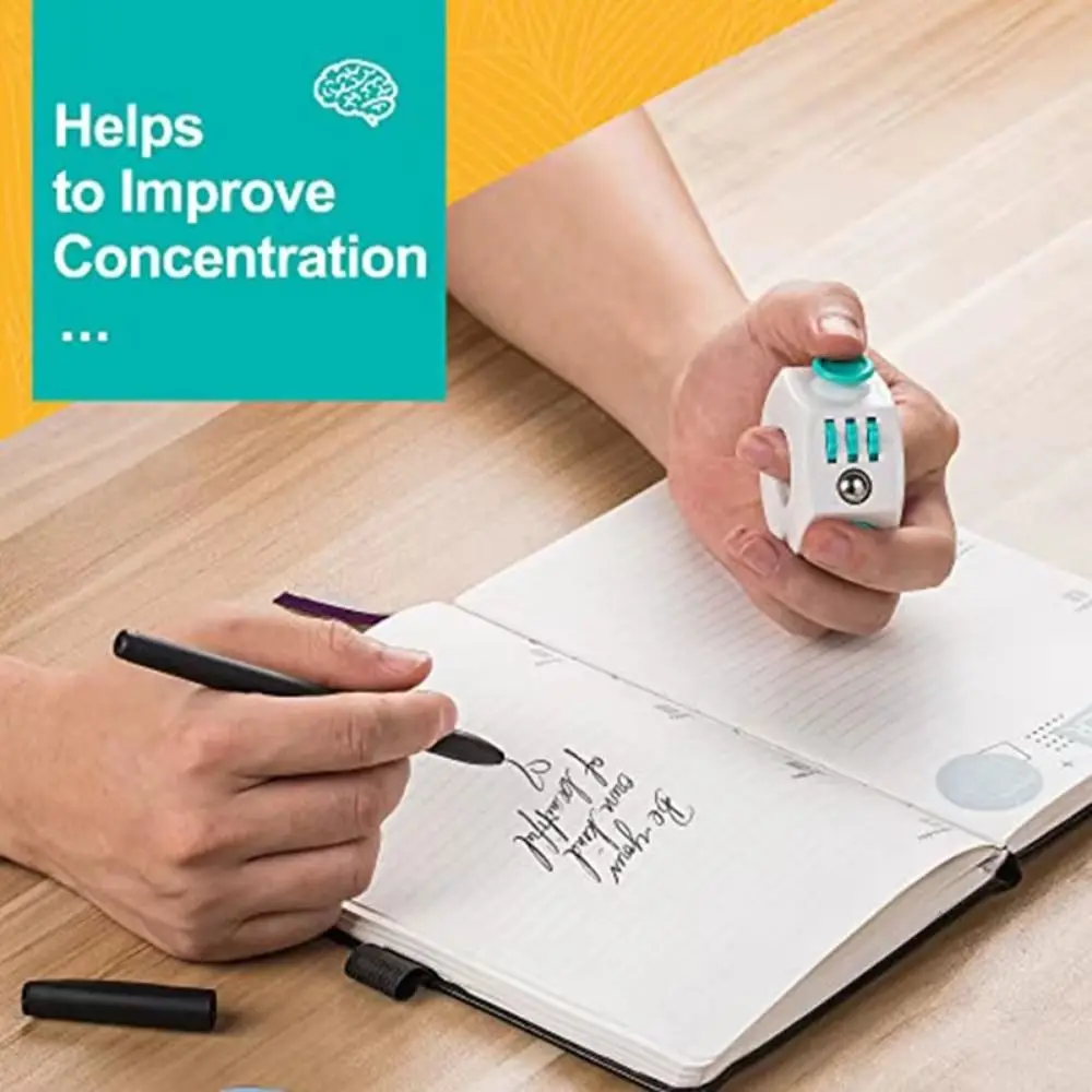 Draaitol Fidget Ring Vingertoptandwiel Meerdere gameplay-opties Handspinner Kettingring Diy Duurzaam Verlichtende gyroscoop