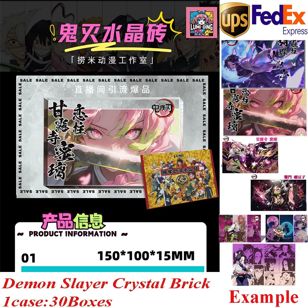 Demon Slayer Acrylic Crystal Brick Lumi Kimetsu No Yaiba Tanjirou Kamado Nezuko Karta do gry dla dzieci Zabawki i hobby Prezenty