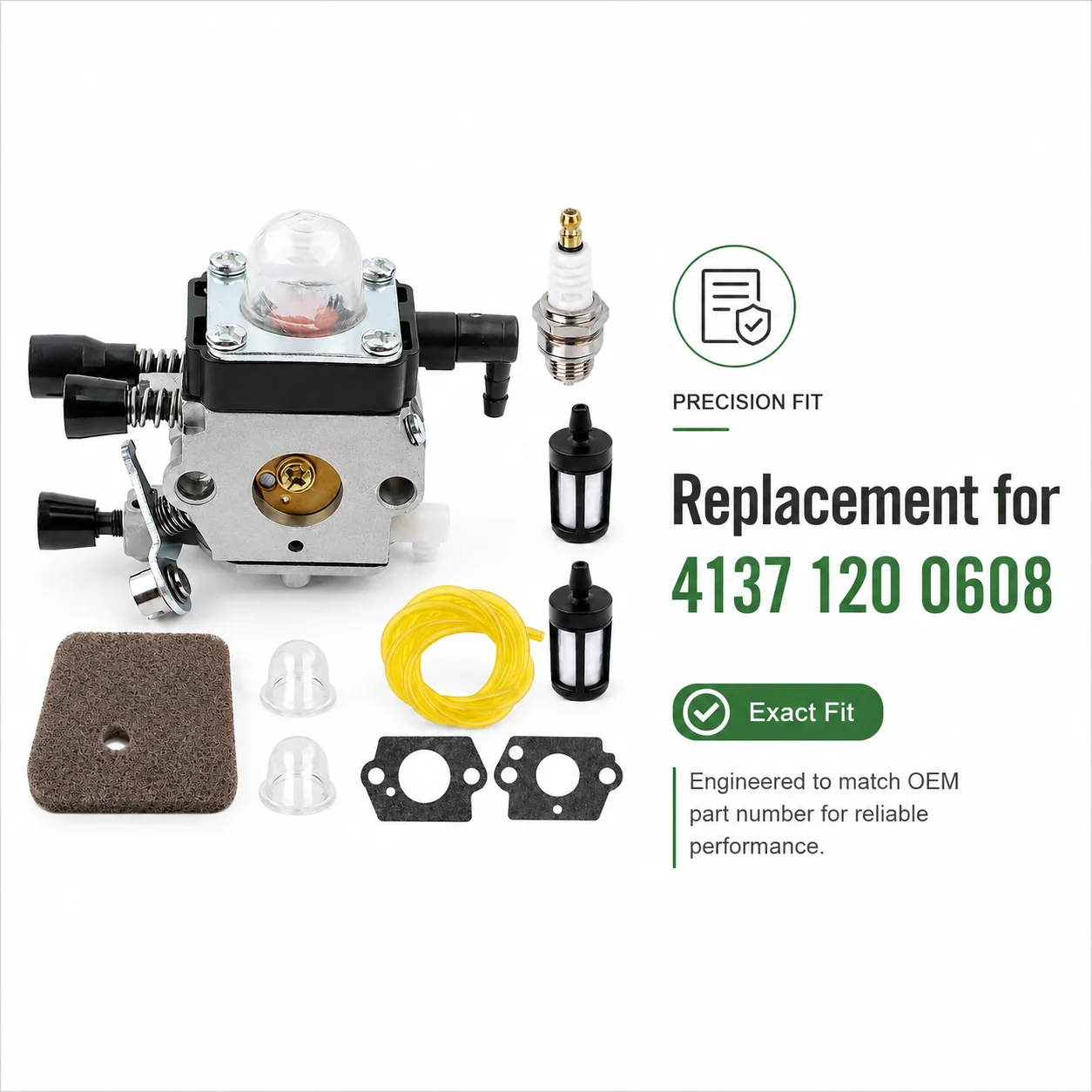 C1Q-S186 Carburetor Tune Up Kit with Air Filter For Stihl FS80R FS85R FS85T FS85RX FS80 FS85 FC75 HL75 HT70 HT75 4137 120 0608