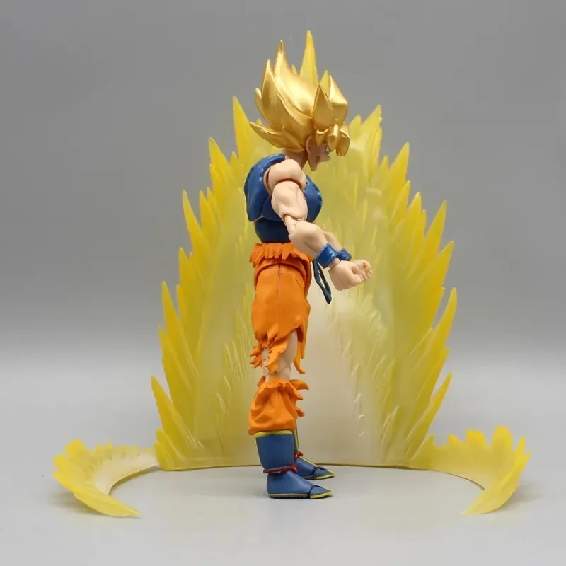 DragonBall Z Super Saiyan Son Goku Explosive Gas Effect Battle Damage Anime figura de acción edición exclusiva modelo muñeca juguetes para niños