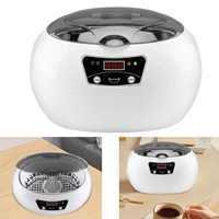 600ML Household Ultrasonic Cleaner For Wash Denture Jewelry Watch Manicure Nail Tools Glasses Razors Degassing Cleaning Machine