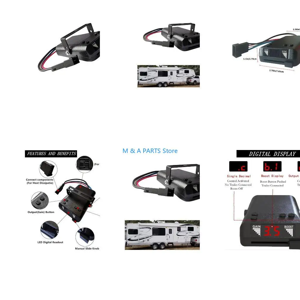 U1JF Trailer Brake Delay Controller With Intelligent Timing Technology For 1-4 Axles Vehicles Plastic Construction Easy DIY