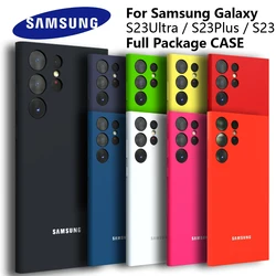 For Samsung Galaxy S23 S23 Plus S23 Ultra Case Silky Silicone Cover Soft-Touch Back Protective Housing For S24 S23 FE PLUS S21FE