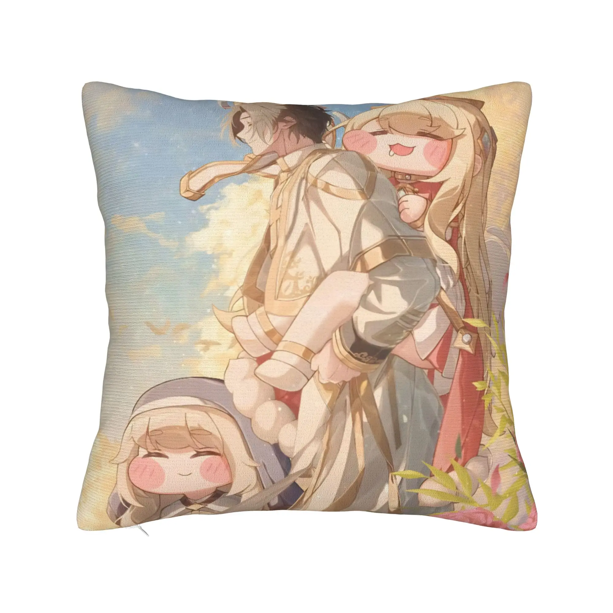 Decorative Pillow Covers Trickcal C-Chibi Go Games Merchandise Home  Pillow Case Cover Zipper Multi-Size