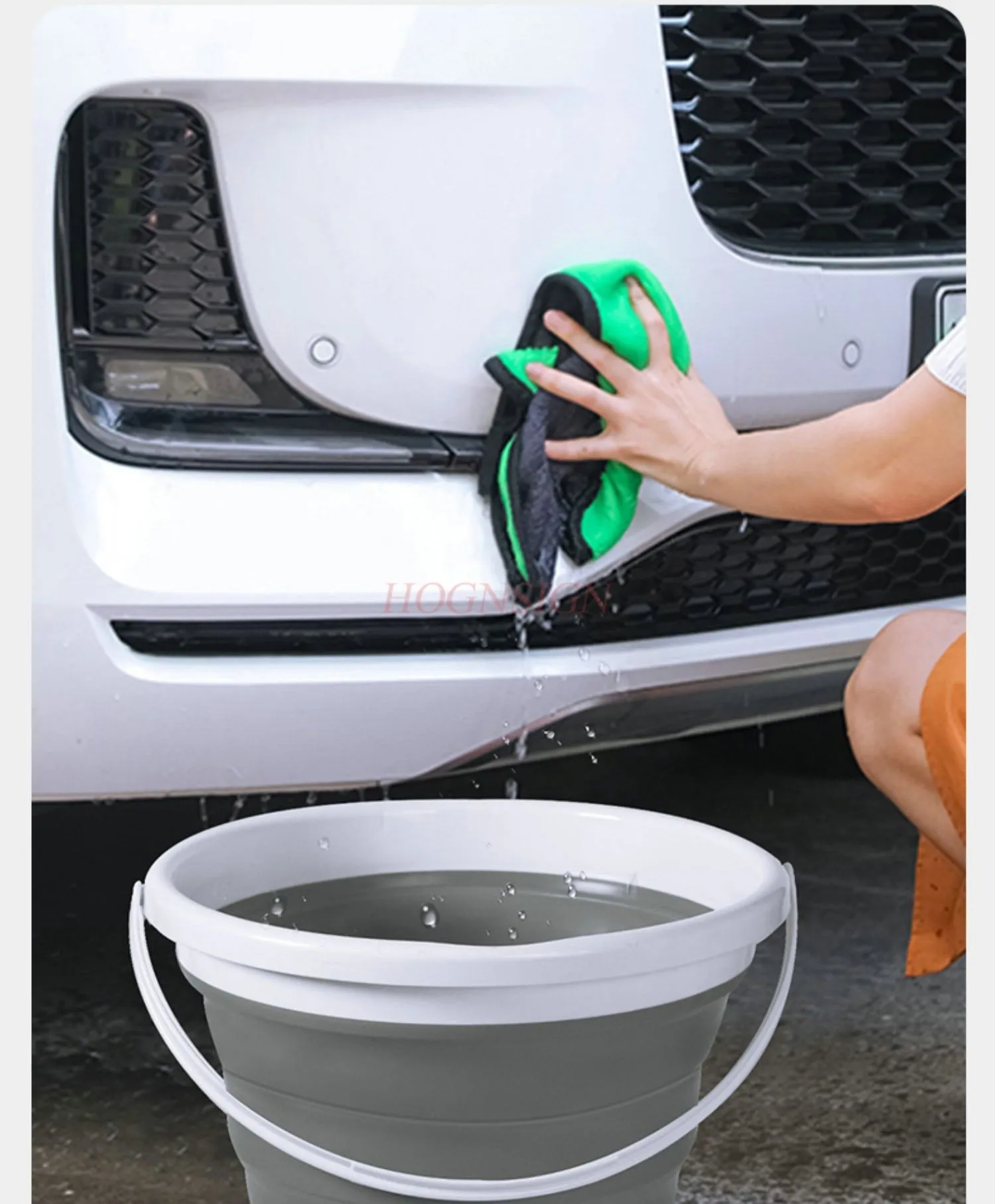 Foldable bucket, portable outdoor travel, household small bucket, fishing bucket, plastic foot wash, car wash