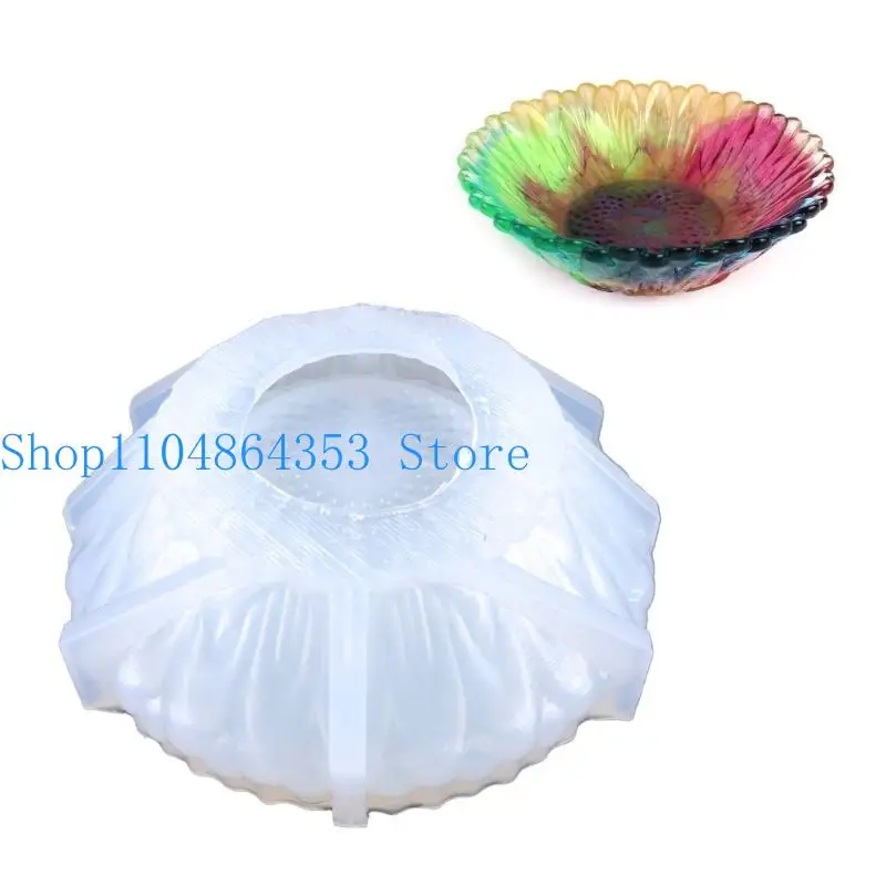 652F زهرة صينية تخزين قالب من السيليكون لتقوم بها بنفسك صندوق تخزين كريستال الايبوكسي الراتنج قوالب الصب علبة مجوهرات قالب الجبس