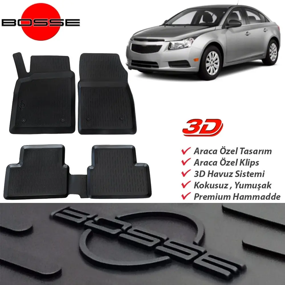 For Chevrolet Cruze Mat 3D Pool 2009 2020 BOSSE