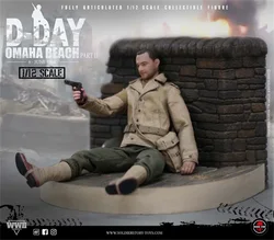 SoldierStory SSM004 WWII US. 2nd Ranger Battalion Captain Full Set Moveable Action Figure with Brick Stand Platform For Fan 1/12