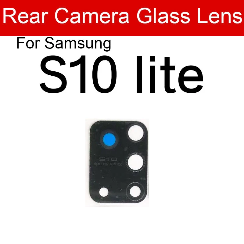 Terug Achteruitrijcamera Glazen Lens Voor Samsung Galaxy S8 S9 S10 S10e S20 fe Ultra Plus Lite 4G 5G Protector Lens + Sticker Reparatie Onderdelen