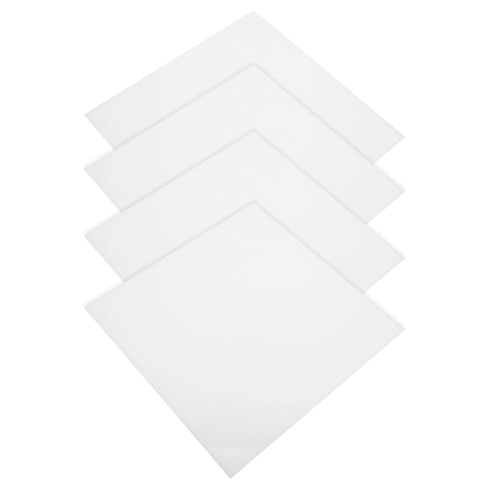 4Pcs Light Diffuser Panel for Ceiling Lights 11.8inch White Acrylic LED Cover Easy Installation Uniform Brightness Plastic Light