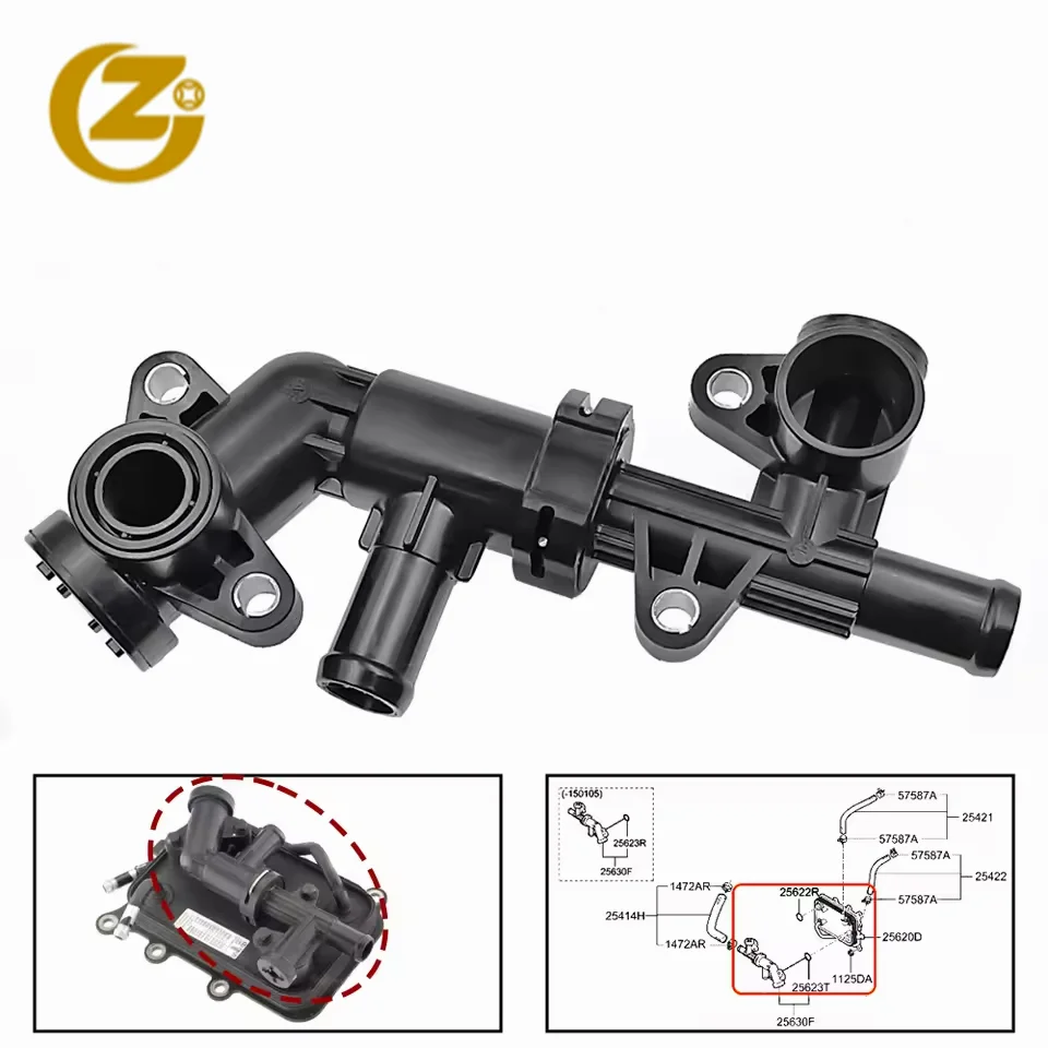 Transmission Oil Cooler Water Valves 25630-1U500 For Hyundai Kia Sorento Sonata Santa Fe Palisade 3.3 2.4 2013-2021 256301U500