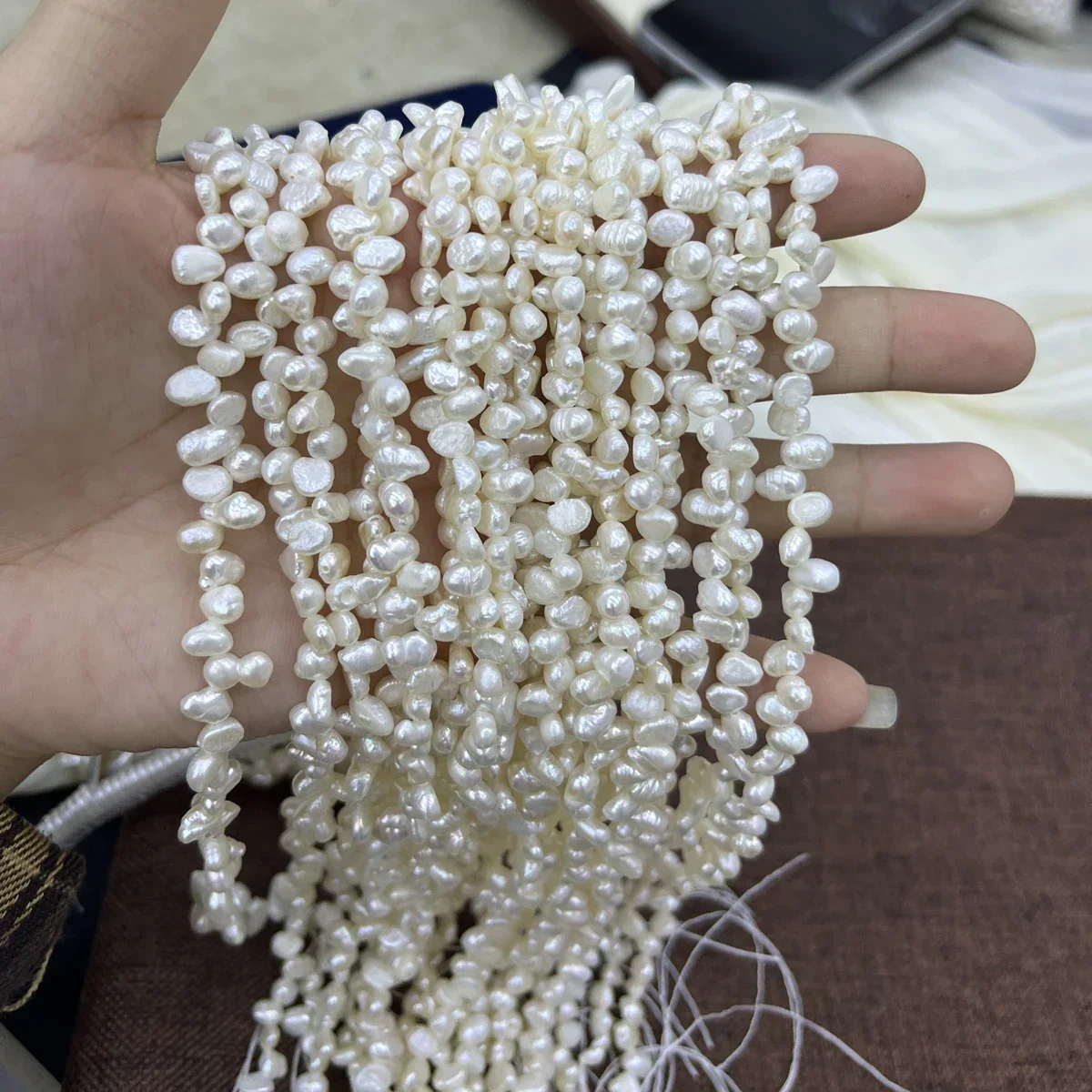 

5-6mmAA Exquisite Natural Freshwater Irregular White Pearl Bead Jewelry MakeDIY Necklace Bracelet Accessories Women Wedding Gift