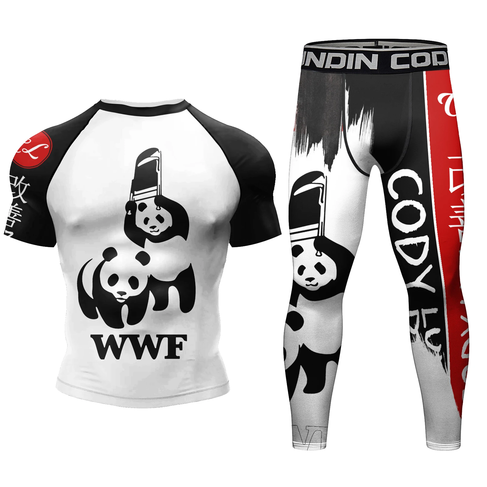 Cody Lundin Official Custom Cartoon Print Sports Suits Men's Gym Fitness Outdoor Cycling Rash Guard Sets Designer Activewear