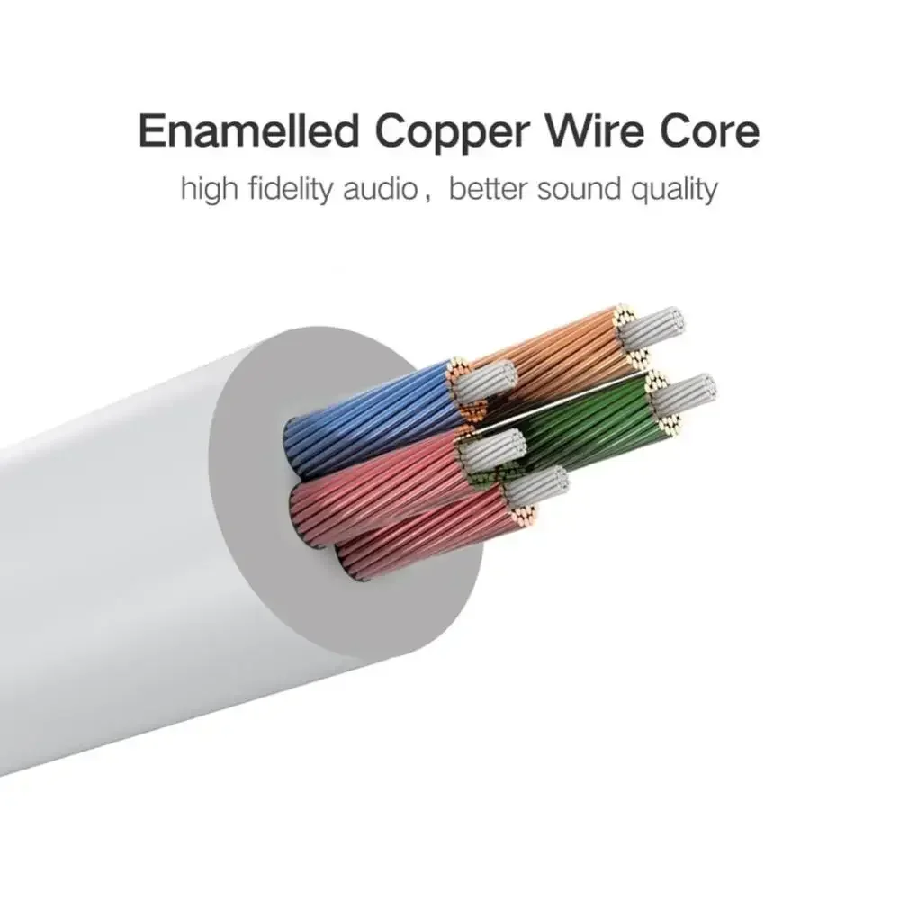 Headset Adapter Headphone Mic and Speaker Y Splitter Cable 3.5mm  Audio Male to 2 Female For Earphone Extense Mobile Audio image 3