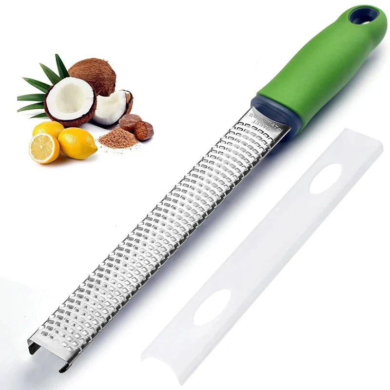 Lemon Zester & Cheese Grater - A Sharp Kitchen Tool for Ginger, Garlic, Nutmeg, Chocolate, Vegetables & Fruits - Dishwasher Safe