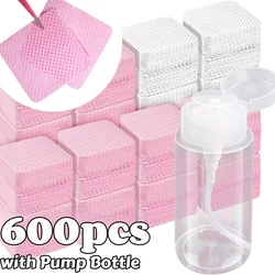 20/600 pièces lingettes à ongles non pelucheuses Gel tissus de nettoyage tampons dissolvant de vernis à ongles sans aluminium pour NaiArt outil de soin de nettoyage de beauté