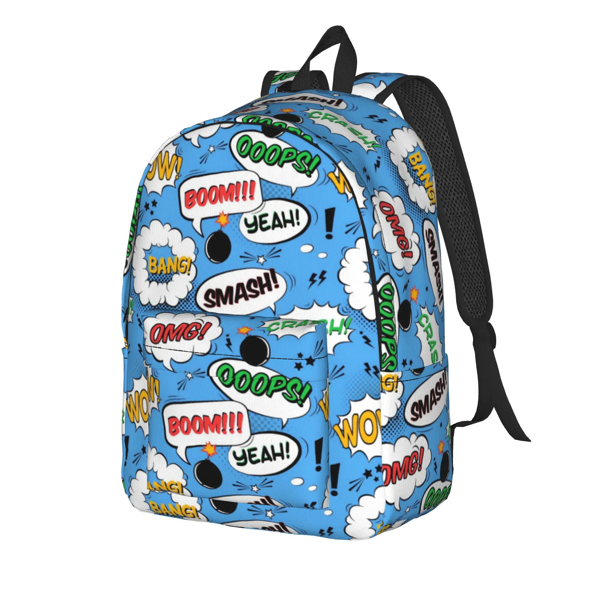 Colorful   Comic Book Page   Backpack  Sport Backpacks Girl Design Pattern School Bags Stylish Rucksack