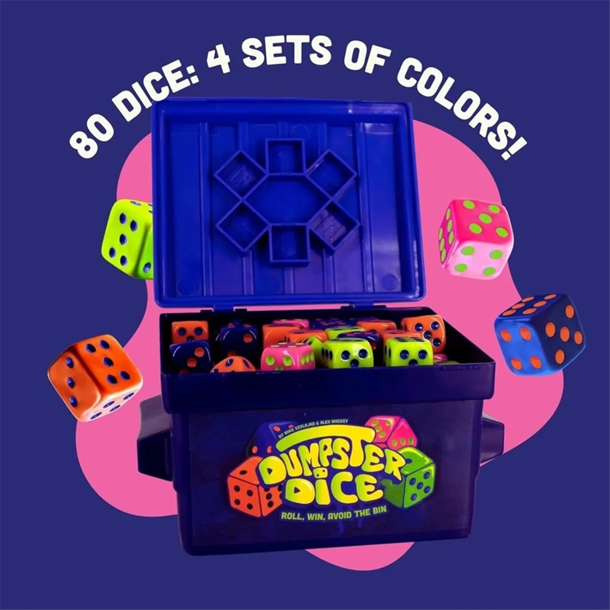 

ATP6 Dumpster Dice Game Семейная настольная игра для 4 игроков, забавная игра с 80 игральными костими, идеально подходящая для вечеринок, путешествий, игр для детей