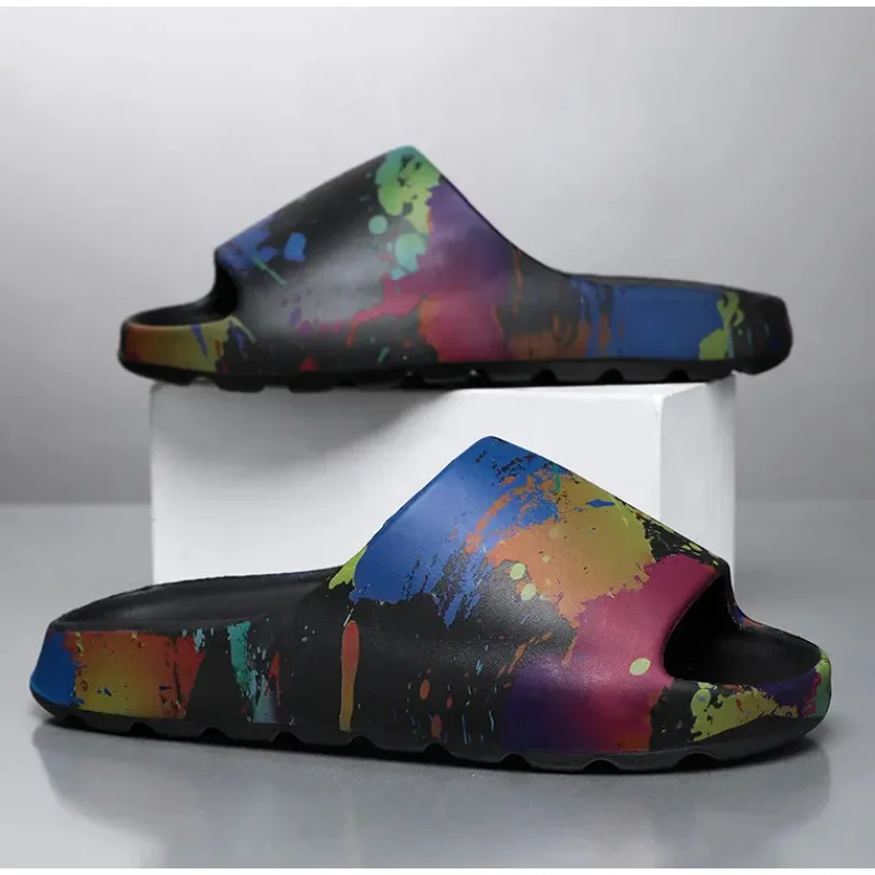 Sandalias de hombre de talla grande, zapatillas informales a la moda con suelas gruesas, zapatillas ligeras para senderismo al aire libre, zapatillas para hombre con pellizco en el dedo del pie