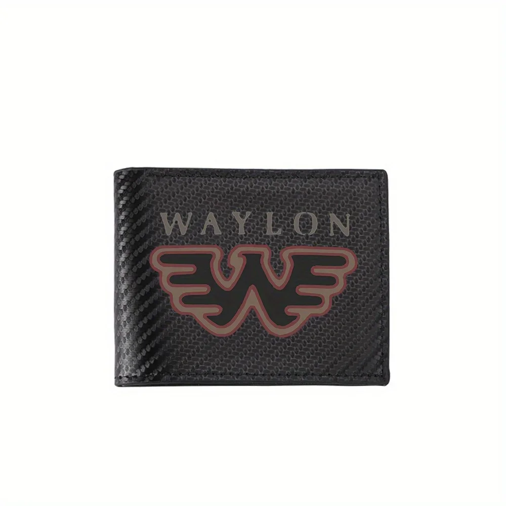 

Мужские кошельки с логотипом Waylon, черный дизайн, простые деловые, современные, стильные, с принтом, подарки для отца, парня C