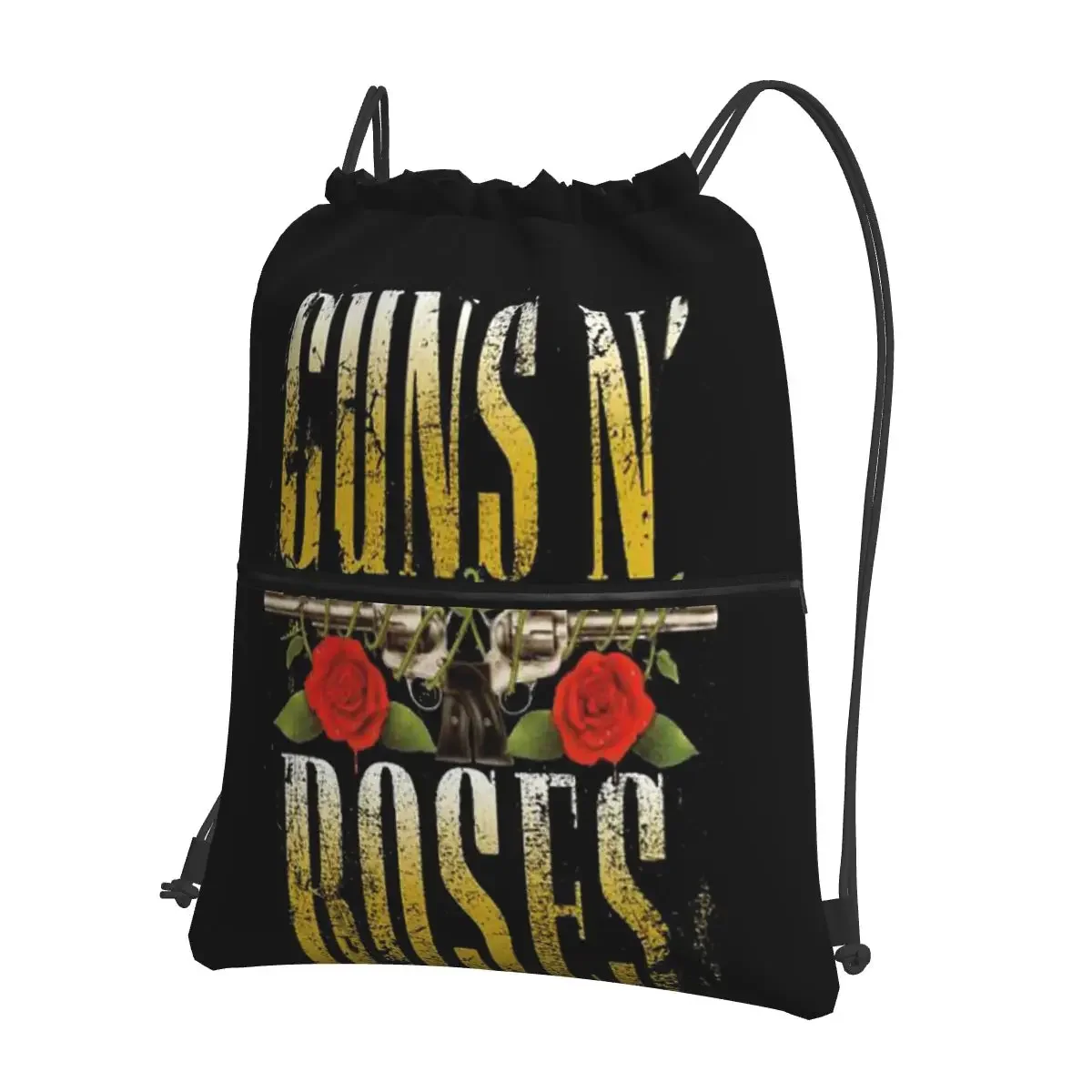 Guns N Roses Lightsaber Merch حقائب ظهر محمولة برباط حقيبة برباط حزمة جيب حقائب كتب للسفر الرياضة رجل امرأة