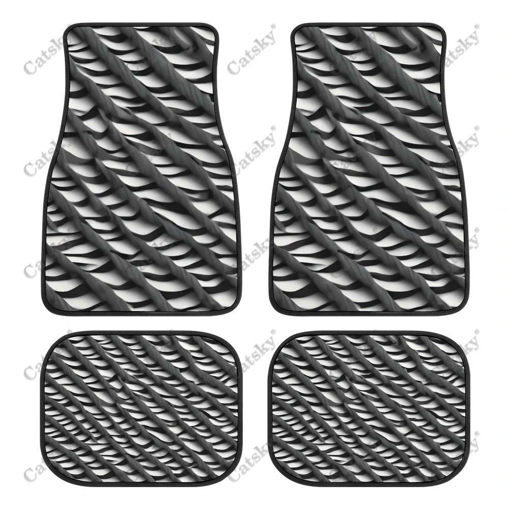 Steel Plate Metal Stanless Car Auto Floor Mats Carpet, 4PCS Customized Cars Mat All Weather Automotive Vehicle Pad Stylish