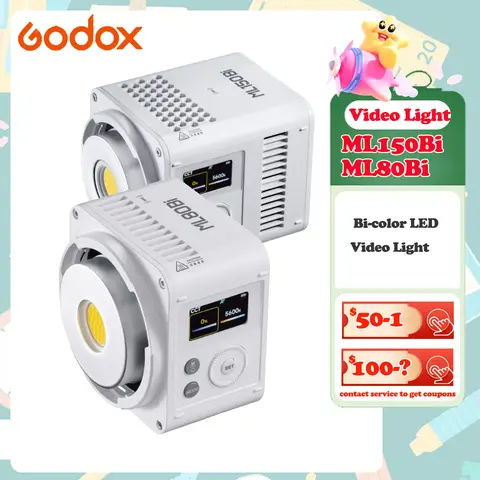 Pre-sale Godox ML80Bi ML150Bi Bi-color LED Video Light for Outdoor Photography Video Recording Filmmaking