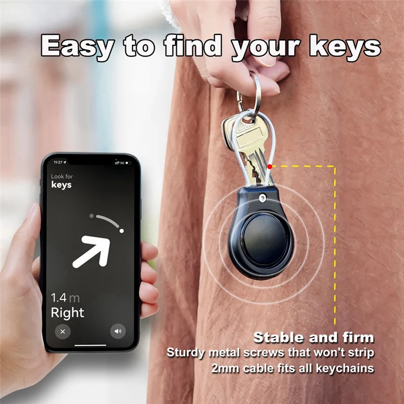Набор ABZZ-2 для держателя брелока Airtag, водонепроницаемый, чехол с защитой от потери и держателем кабеля для Airtag, ключей, рюкзаков, домашних животных