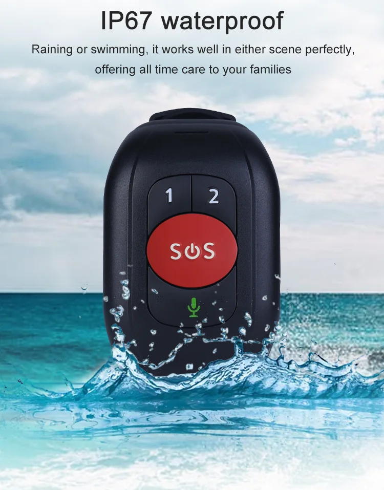 2026 Kids Elder 4G GPS Tracker Bracelet V48 Smart Locator Fall Detection Alert SOS Button Emergency Call Waterproof Tracker