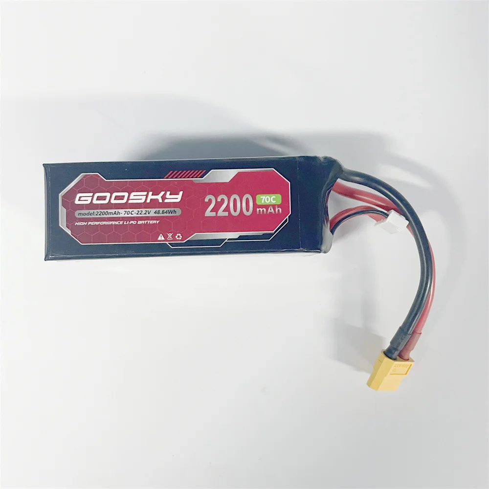 Orginal GooSky RS4 VENOM Battery 6S 2200mAh 70C Lipo Battery GT020204 XT60 PLUG Orginal Goosky RS4 VENOM  Lipo Battery