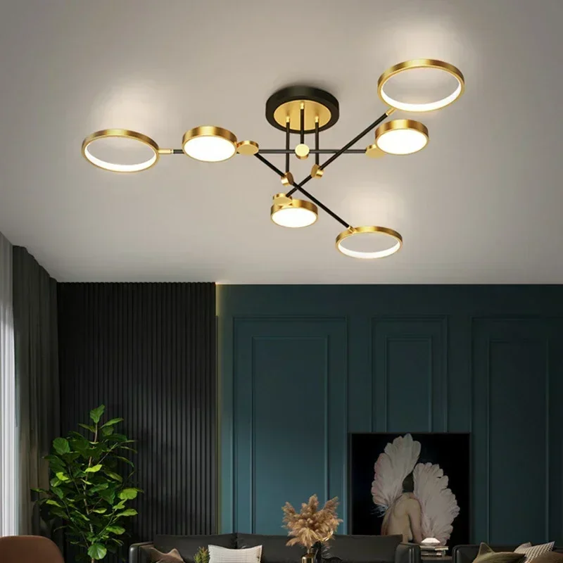

Modern LED Ceiling Chandelier Aluminum Luxury Lights Living Room Bedroom Dining Home Indoor Nordic Lamps Lighting