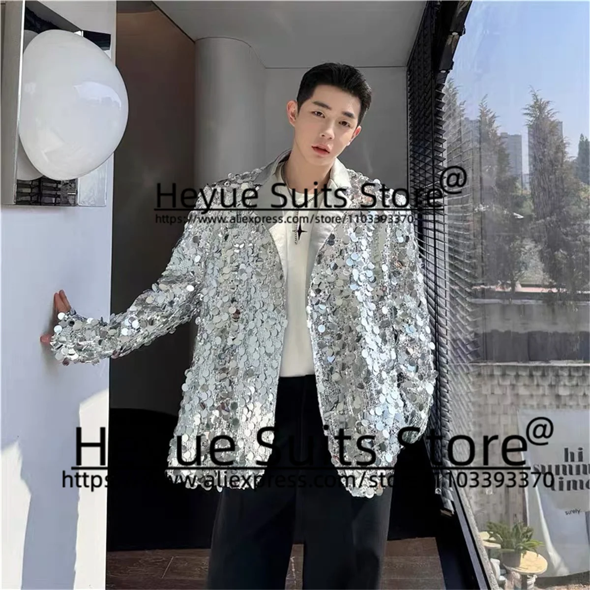 Maßge schneiderte Abschluss ball Pailletten Mode Männer Anzüge Slim Fit gekerbt Revers Bräutigam Party Smoking 2 Stück Sets lässig männliche Blazer Kostüm homme