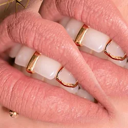 RACHELZ Hip Hop barra Vertical dientes Grillz Punk 14K chapado en oro tapas de un solo diente para Mujeres Hombres joyería para parrilla Dental