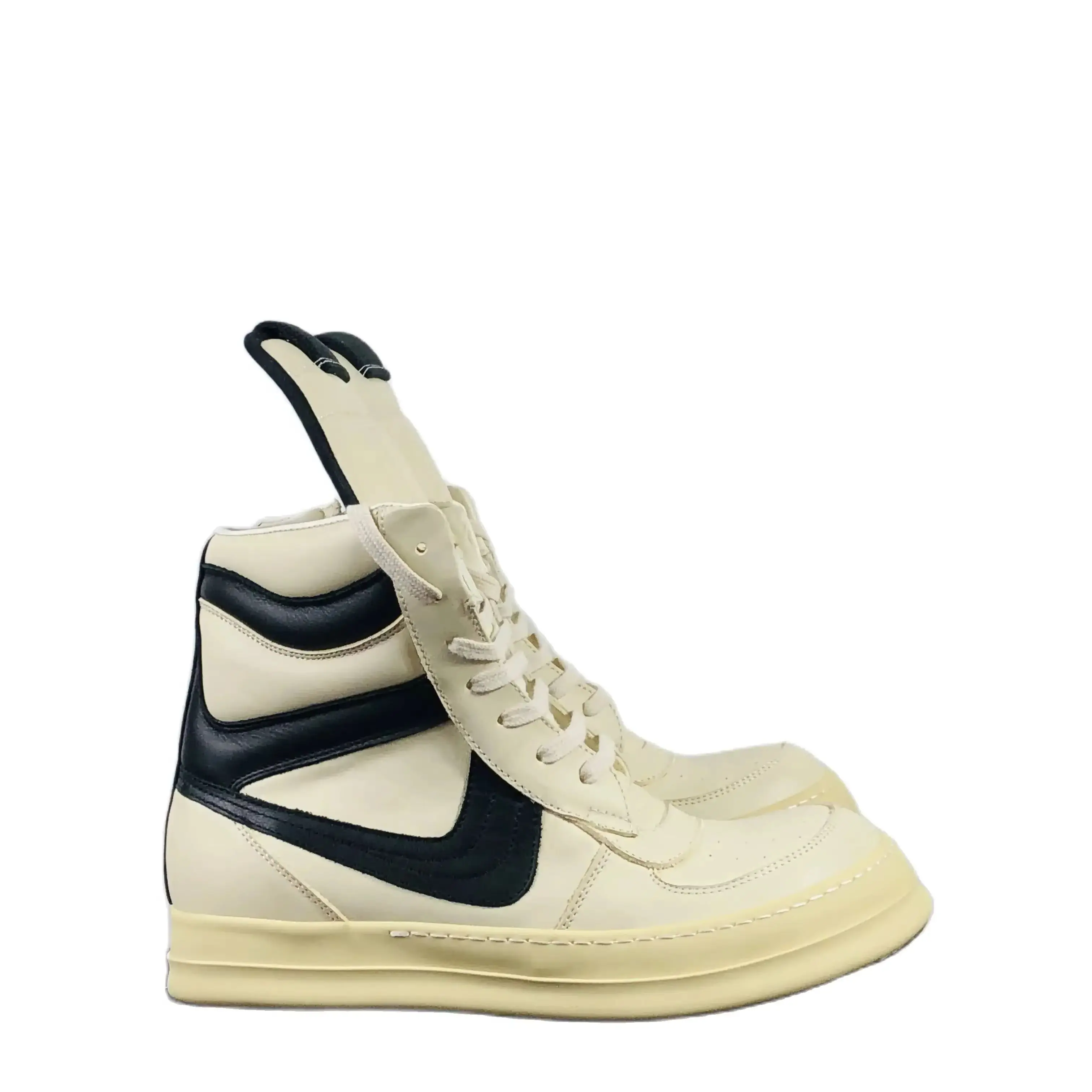 

Men High Top Shoes Casual Leather Platform Sneakers Luxury Trainers Lace Up Zip Autumn Black White Designer Boots